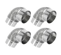Garneck 4 Pièces Tuyau de Poêle Acier Inoxydable Coude pour Conduit de Cheminée Tube Flexible Métallique pour Poêles à Résistance Haute Température et Flux Air