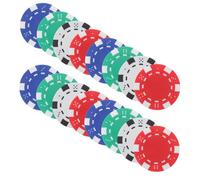 Garneck 40 Pièces jetons de Poker ébrécher à thème Bleu Faire la fête Puce de jetons de Jeu Accessoires de Puce compteurs de Jeux de société compteurs Double Face Abdos