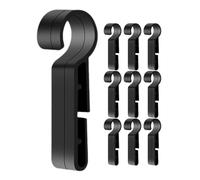 Garneck 48 Clips de Fixation en Plastique Léger pour Lampe Frontale de Casque de Chantier - Crochets Antidérapants Compatibles Sangles de Maintien, Accessoires Robustes pour Usage