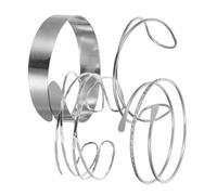 Garneck 4pièces Bracelets à Maillons Ajustables Lot de Manchettes Géométriques pour Femme Bracelet Ouvert et Confortable