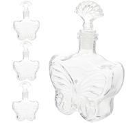 Garneck 4pièces Récipients Verre avec Couvercles Bocal Transparent pour Réaliser des Œuvres Art du Sable et Décorer Votre Bureau