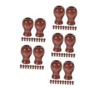 Garneck 5 Ensembles Cordon De Serrage Perles en Bois Support De Support Mini Cône De Signalisation Éclairé Stores Ombilicaux Embrasses De Rideaux Abat-Jour Couvercle À Vis 18 pièces * 5