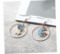 Garneck 5 paires Boucles Doreilles Longues Asymétriques et Lune Pendantes pour Femmes pour Saint Valentin Look Élégant et Affirmée