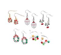 Garneck 5 paires Boucles Oreilles Pendantes Allergiques Style avec Clous pour Femmes Fête et Bureau