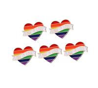 Garneck 5 pièces Broche Arc-en-ciel LGBT Pride Broche Pin Colorée pour Vêtements Corsage Symbole d'Amour Accessoire Femme et Homme pour Fête Mariage et Quotidien