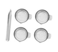 Garneck 5 Pièces plateau de pesée en acier inoxydable bûcher Pan d'échelle de mesure alimentaire plateau de poids casserole à échelle numérique plaque d'échelle Argent