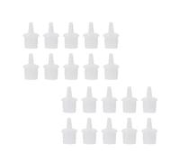 Garneck 50 Pièces Bouchons de Colle Plastique pour Flacons de Colle à Cils, Accessoires pour Extension de Cils, Matériel Blanc pour Salon de Beauté