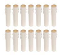 Garneck 50 Pièces Cache-Bougies pour Lustre 50 Pièces, Manchons Plastiques Anti-Gouttes Transparents Ø25X100Mm, Protection Thermique Résistante, Manchon de Douille pour Lampe Suspendue,