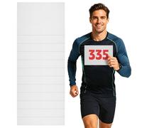 Garneck 50 Pièces Dossards de Course Visibilité Claire Blancs en Tissu avec Système de Fixation Rapide Lors de Courses et Marathons pour Athlètes et Coureurs