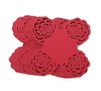 Garneck 50 Pièces Plateau De Chocolat Décoration De Table Décoration De Banderoles Coupes D'emballages De Truffes Au Chocolat Gâteau De Mariage Dentelle Strass pour Papier Rouge