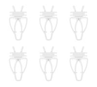 Garneck 6 Pcs Pinces en Plastique Blanches pour Nourriture d'oiseaux, Accessoire Portable et Facile à Transporter pour Cage à Oiseaux, pour Nourrir Légumes et Fruits