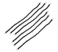 Garneck 6 Pièces Bandes Élastiques de Sangles de Jambe pour Activités de Plein Air Fixation pour Pantalons Accessoires de Randonnée Cyclisme Clips Métalliques Résistants