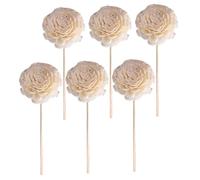 Garneck 6 pièces Bâtons Diffuseurs Huile Essentielle sans Feu avec Fleurs Séchées Tiges Décoratives Rotin pour Maison Bureau Voiture