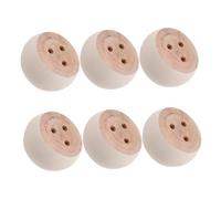 Garneck 6 Pièces Bois Massif pour Canapé et Meubles Ronds Robustes pour Canapé Table Basse Bibliothèque Meuble TV Bureau et Commode Support Stable et Finition Naturelle Non Peinte