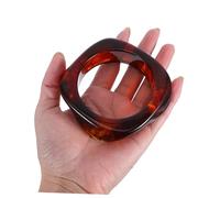 Garneck 6 Pièces Bracelets Larges Acrylique pour Femmes Manchettes Géométriques Irrégulières Translucides de Bracelets Empilables pour Style Décontracté et Formel