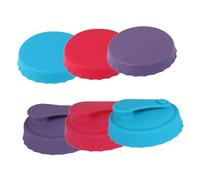 Garneck 6 pièces Lot de Couvercles Silicone pour Canettes Boissons Soda Bière Étanches Réutilisables Protection Anti-déversement Assortiment Couleurs