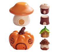 Garneck 6 Pièces Maison Miniature de Fée en Résine pour Micro-Paysage, Décoration Forestière Créative et Élégante, Ornement de Bureau Unique et Féerique
