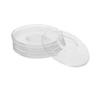 Garneck 6 pièces Soucoupes Verre Transparentes Petites Assiettes Sous Tasse pour Tasse à Thé Desserts et Snacks Légères et Faciles à Nettoyer Réutilisable