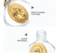 Garneck 6pièces Distributeur Eau Bénite Bouteilles Transparentes Vides avec Croix Catholique pour Église Chrétienne Et Cérémonies Religieuses