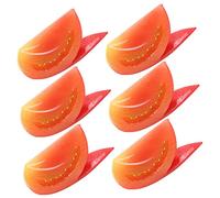 Garneck 6pièces Fausse Tranche De Tomate Artificielle Modèle De Faux Légumes Décoration pour Fêtes Et Photos Lot