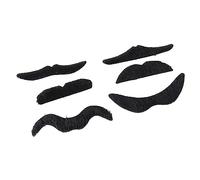 Garneck 6pièces Lot De Moustaches Adhésives Fausses Accessoires De Cosplay Décorations De Fête Masquée Pour Adultes Et Garçon Fille