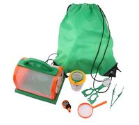 Garneck 7 Pièces Kit Observation Insectes Portable Outils Loupe pour Garçon Fille Plein Air pour Camping et Exploration Milieu Vert