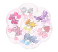 Garneck 7paires Boucles Oreilles Clips Pour Garçon Fille Motifs Dessins Animés Sans Perçage