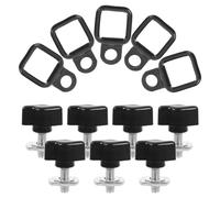 Garneck 8 ensembles Kit de Crochets de Coffre et Anneaux de Traction pour Toit de Voiture Fixation Rapide Durables pour Accessoires de Galerie et Rangement Auto