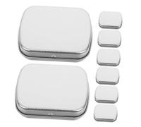 Garneck 8 pièces Boîte Métallique à Charnière Petite Boîte Rangement Décorative Étain pour Bonbons Bijoux Médicaments Rangement Pratique pour Fête et Maison
