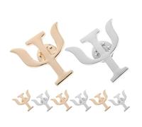 Garneck 8 Pièces Broches Psychologie Bicolores Doré et Argent Épingles de Revers pour Chemises Uniformes et Vêtements Femmes Accessoires Mode pour Vestes Pulls et Costumes Maintien