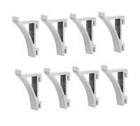 Garneck 8 pièces Crochets Aluminium pour Étagère de Réfrigérateur Clips de Support Robustes et Accessoires pour Congélateur et Armoire à Boissons Fixation Facile et Stable