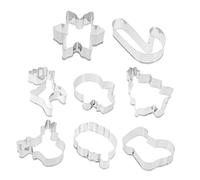 Garneck 8 pièces Emporte Noël Inox Moules à Biscuits Festifs pour Découpe Pâte et Décoration Gâteau Parfait pour Pâtisserie Maison et