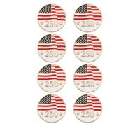 Garneck 8 Pièces Épingles Commémoratives 250e Anniversaire des États, Épinglettes Drapeau Américain, Accessoires du 4 Juillet pour Vêtements, Chapeaux et Paquet, Badge D’anniversaire