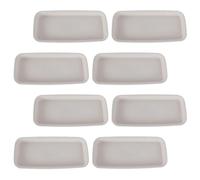 Garneck 8 Pièces Plateau de Plantation Rectangulaire en Plastique Blanc pour Pots de Fleurs, Prévention des Fuites d'eau et Protection des Surfaces Intérieures comme Tapis