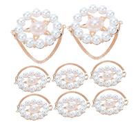 Garneck 8 Pièces Sunflower Napkin Rings in Premium Alloy with Pearl Embellishments Elegant Star Shaped Decorative Napkin Holders for Wedding Banquet Dinner Party and Holiday Dining