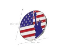 Garneck 8pièces Lot De Épinglettes Drapeau Américain Broches Métal Pour Souvenirs Patriotiques Avec Statue Liberté Accessoires Pour Vêtements