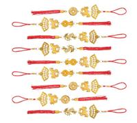 Garneck 9 Pièces Décoration Nouvel an Chinois Cheval Feng Shui Résistante Intérieur Extérieur Amulette Suspendue pour Santé Richesse Succès