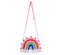 Garneck à bandoulière Arc-en-Ciel pour - bandoulière créatif avec Fermeture éclair au Design coloré pour Les Filles - Idéal comme Portefeuille ou à Main pour Les déplacements, Rouge,