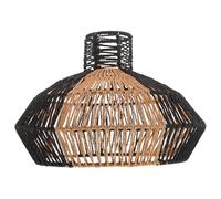 Garneck Abat-jour en Corde de Papier Tissée Main, Plafonnier Décoratif Campagnard, à Suspendre Légère et Robuste de Panier, Éclairage D’ambiance pour Salon, Chambre et Restaurant