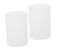 Garneck Abat-jour En Verre Cylindrique E27 Ø90x130mm Blanc Lait, Verre Résistant, Diffuseur De Lumière Douce Pour Lampe De Table Et Applique Murale, Lot De 2 Pièces Pour Éclairage Intérieur