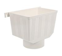 Garneck Accessoire de Canalisation de Gouttière PVC Blanc, Installation | Collecte L’eau de Pluie, Structure Robuste, Raccord Simple, pour Drainage Extérieur, Usage Domestique