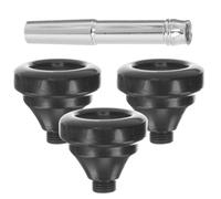 Garneck Accessoire pour Trompette en Pvc et Cuivre Noir, Rust-proof et Pratique, Lot de 3 Set de Set de Embouchures 3c 5c 7c pour Musicien et Usage Quotidien