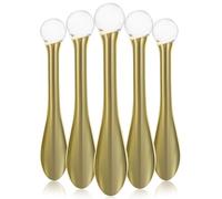 Garneck Applicateur Compact pour Crème Contour des Yeux en Polypropylène 5 Pièces Petit Œil Pratique pour Massage Oculaire et Raffermissement Lors de Voyages