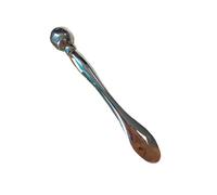 Garneck Applicateur de Cosmétiques Deux Extrémités et Cuillère pour Masseur Oculaire en Alliage de Zinc Argenté pour Soulager et Augmenter L'élasticité Peau Yeux