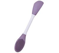 Garneck Applicateur Pinceau Double Embout en Silicone Souple pour Masque Facial, Brosse Nettoyante Visage Adaptée à Différents Types de Peau, Outil de Soin pour Application Uniforme