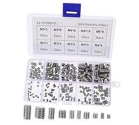 Garneck Assortiment de Vis sans Tête Acier Inoxydable Jeu de Vis à Six Pans Creux pour Fixation Sécurisée Kit de Visserie pour Bricolage et Réparation