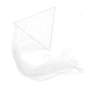 Garneck Attrape-rêves Triangle Blanc Macramé Suspendu Bohème pour Chambre Décoration Murale Œil Maléfique Fait Main Léger et Facile à Installer