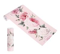 Garneck Autocollant Mural Floral en Pvc Étanche et Facile à Nettoyer, Frise Décorative de Taille pour Couloir et Buanderie, Style Élégant et Moderne