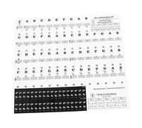 Garneck Autocollants en Pvc Noir Transparents pour Clavier de Piano 37/49/54/61/88 Touches Grandes Lettres, Prévient la Décoloration, pour Garçon et Filles