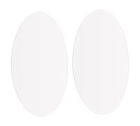 Garneck Autocollants Muraux Miroir Effet Miroir Ovale Argenté 2pcs en Acrylique Autocollants Cuisine et Salle à Manger Décoratifs